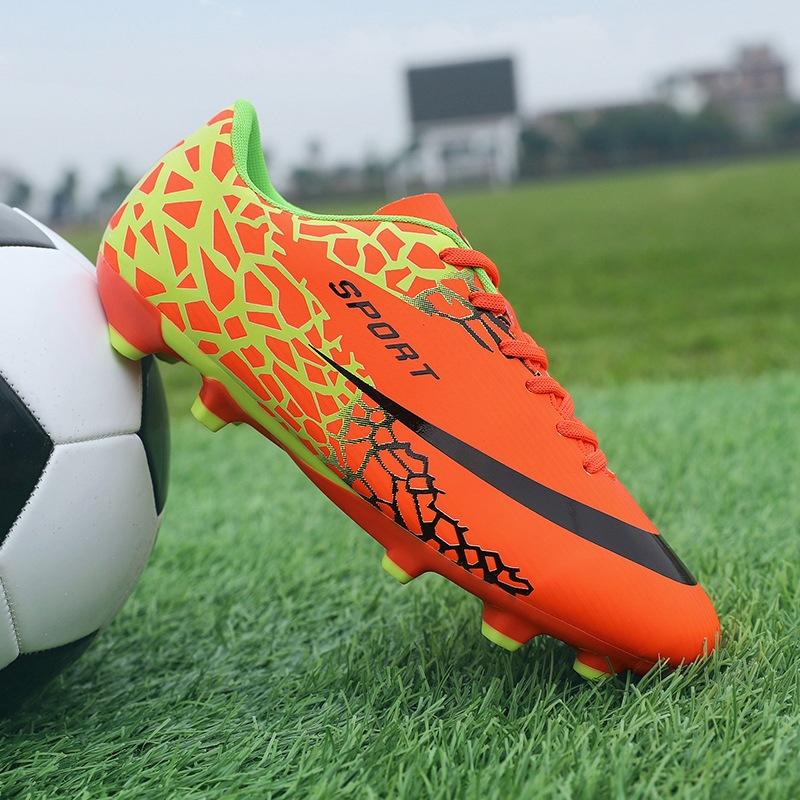 New Football Shoes Children's Men's and Women's Glue Nails, Broken Nails, Long Nails, Flat-soled Training Shoes, Young and Young Low-top Sports Shoes