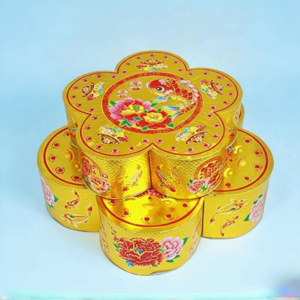 Plum Blossom Pattern Pagoda Base Box Foldable Gift Box DIY Foldable Box  Festival Gift