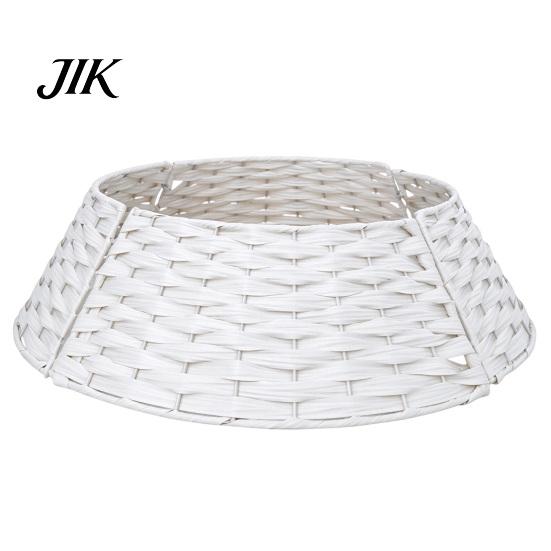 Christmas Tree Collar Handwoven Rattan Collar, Natural Brown Base Skirt, Decorative Indoor Ornament Wicker Stand Cover for Home Office Floor