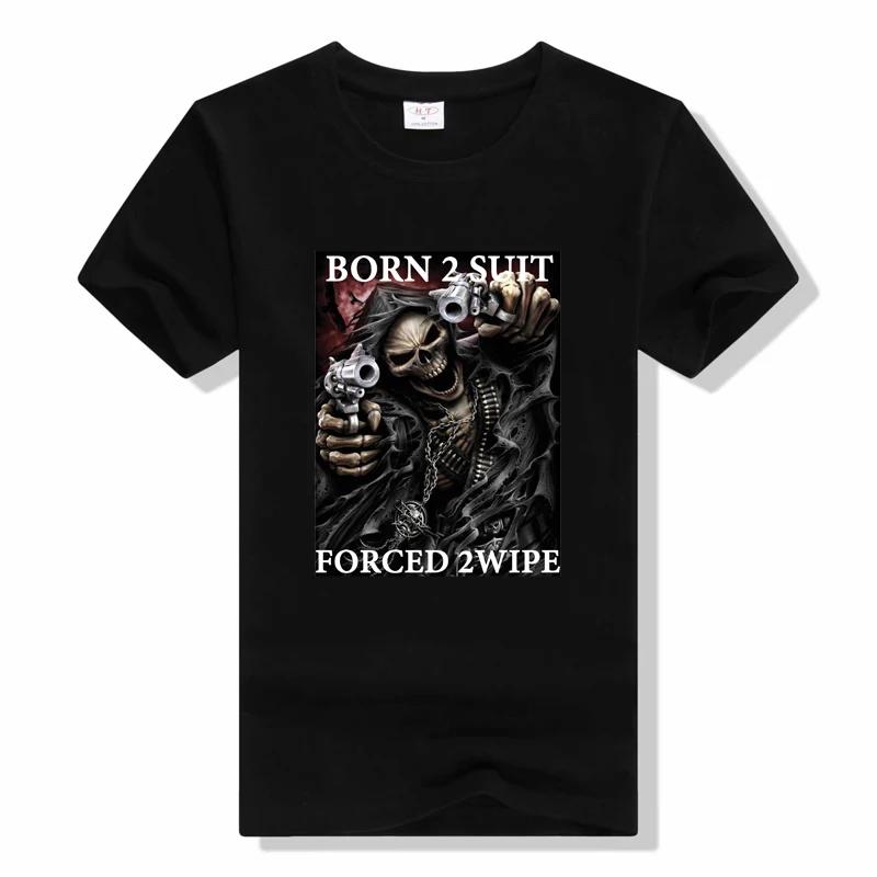 Anime Skul The Born To Shit Forced 2 Wipe Print O-Neck co... S