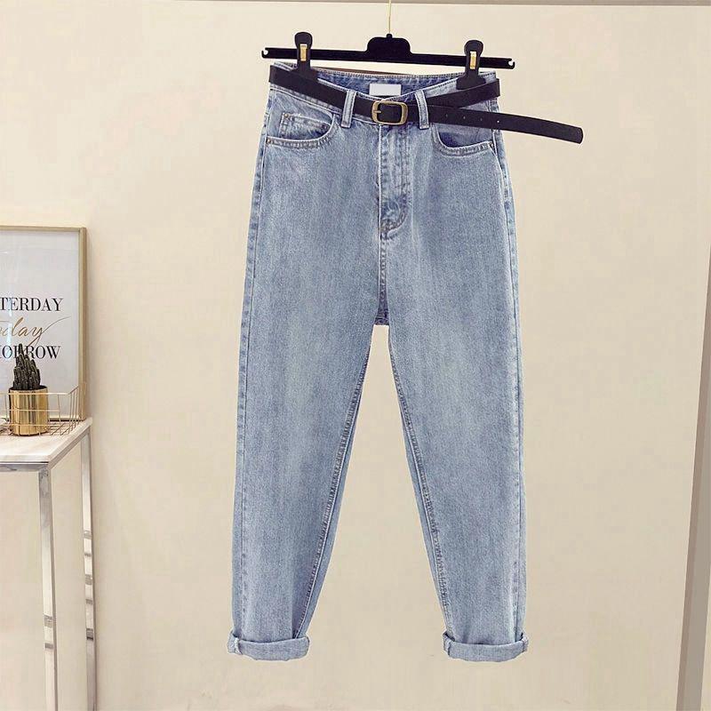 High-Waisted Ash Jeans: 2020 Korean-Style Loose Fit Harem Pants for Women