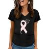 Women's V-Neck Short-Sleeve Pocketed Top With Side Slit