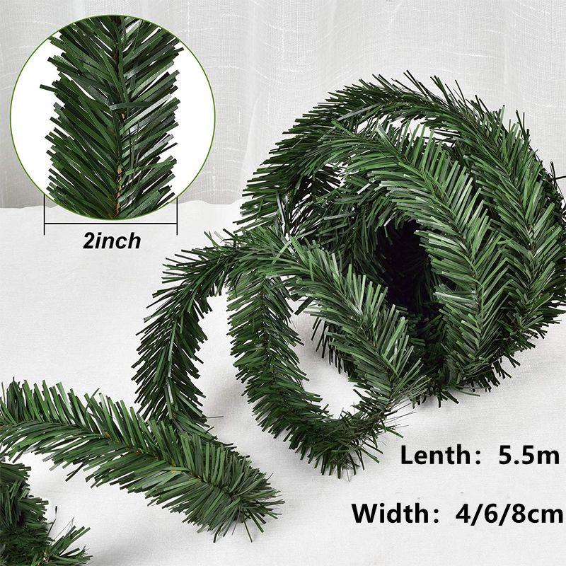 1Pcs Christmas Decoration Green Garland Artificial Plant Wreath Ornament for Home Decor Party DIY New Year Xmas Tree Accessory