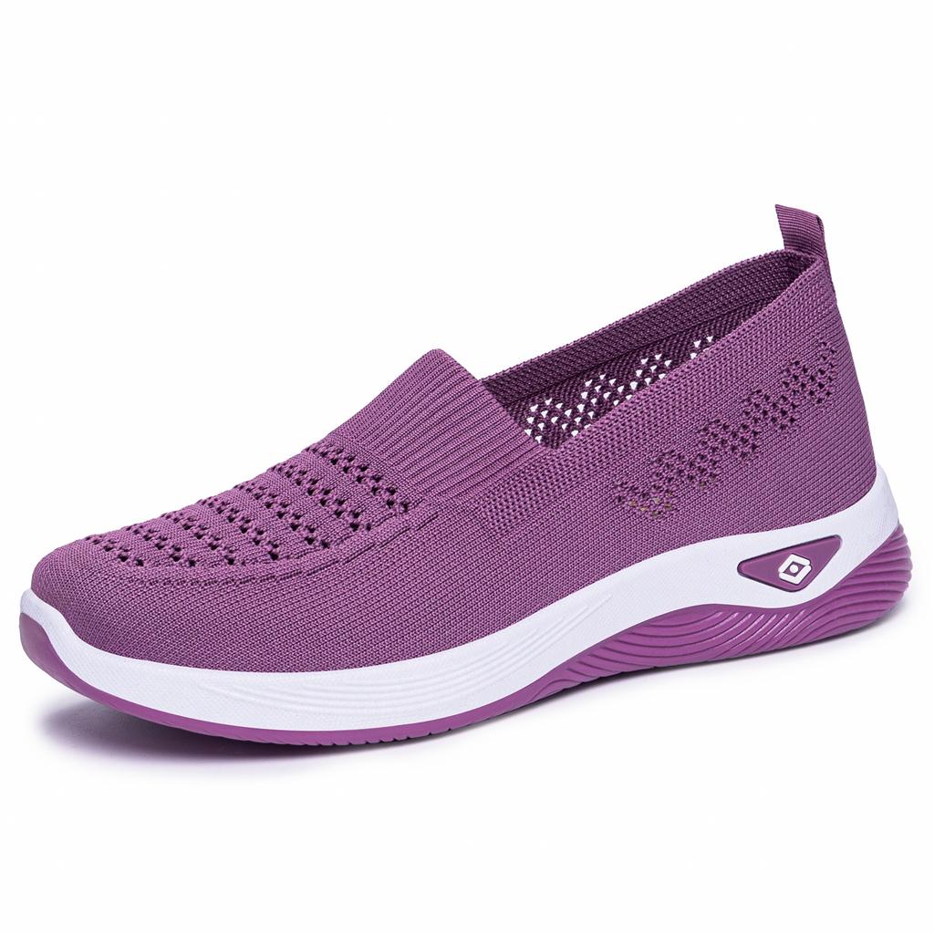Women's Woven Breathable Shoes Arch Support Diabetes Foam Shoes Walking Anti-Slip Sports Shoes Indoor Outdoor Casual Athletic Work Sneakers for Women