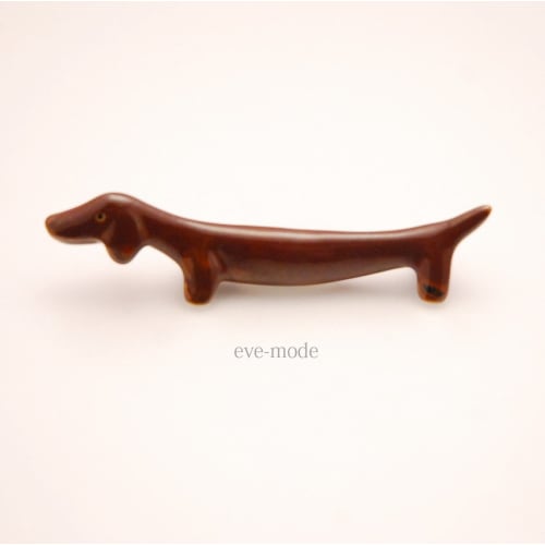eve-mode Ceramic Knife Rest, Dachshund (Dog), Brown