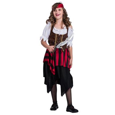 Dzieci dziewczyny pirat piękno buccaneer Matey kostium w paski piraci z karaibów przebranie Halloween na imprezę cosplay strój!