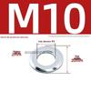 Chamfered Flat Washer 304 Stainless Steel, Blue-White Zinc, Black Zinc, GB97.2, Shim M5 M8 M16