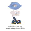 Mini 17cm 6inch Doll Clothes Costume Girl Outfits for Pendant White Blue