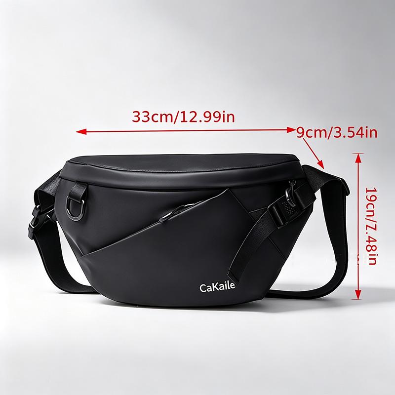 Black Men Chest Bag New Casual Crossbody Fanny Pack Unisex Membrane Sports Bag Outdoor Cycling Shoulder Waist Bag Travel Daypack