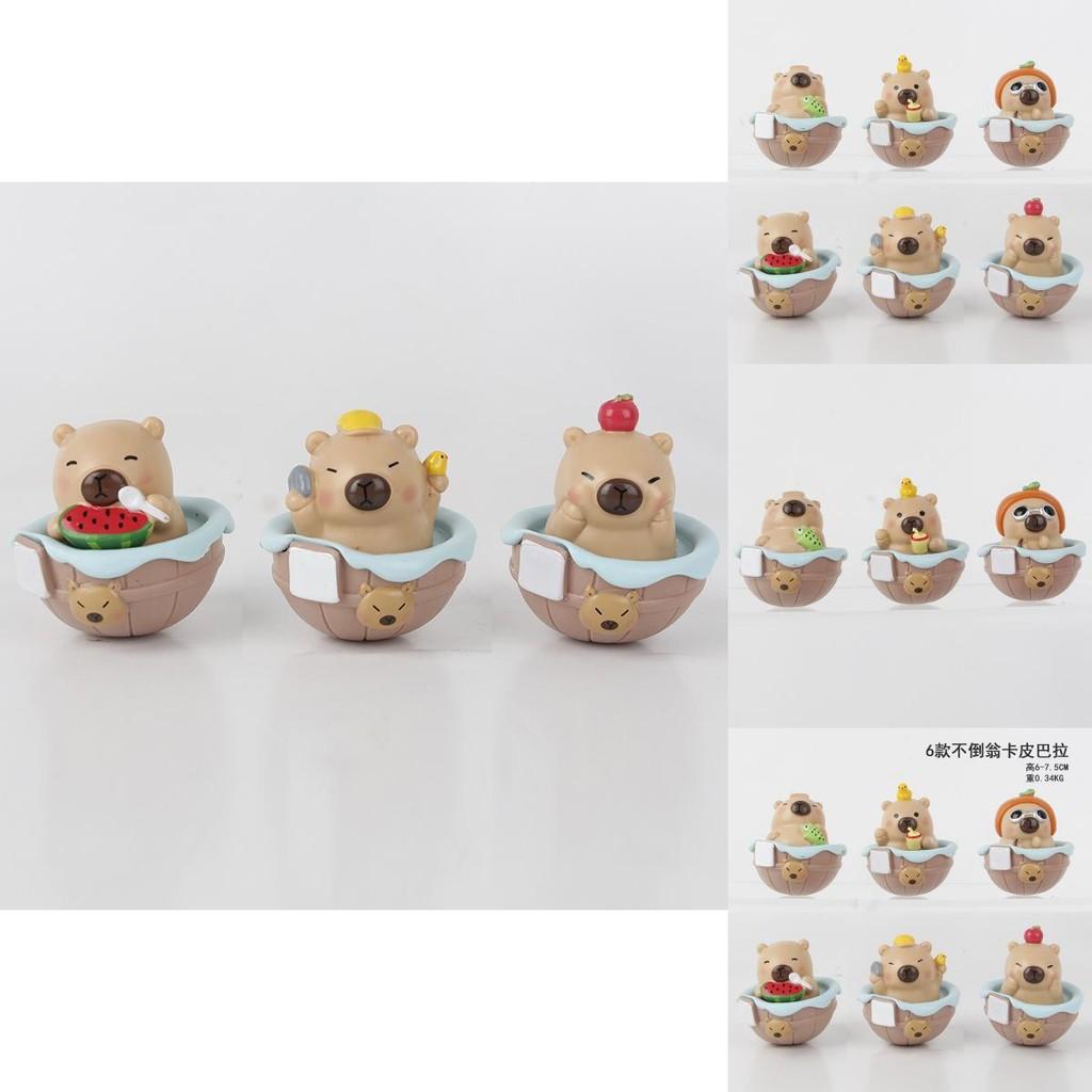 Wobbling Capybara Whimsical Toy Summer Theme Q Version Pvc Figure Assortment Of Styles 6