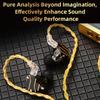 8Core Silver Plated Earphone Wire for QKZ-ZXN/ZXT/AK6 Pro 0.75mm Gold Plated Plug Earphone Extension Cable