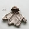 Kids Solid Color Warm Fleece Lined Hooded Pullover Sweatshirt For Boys And Girls