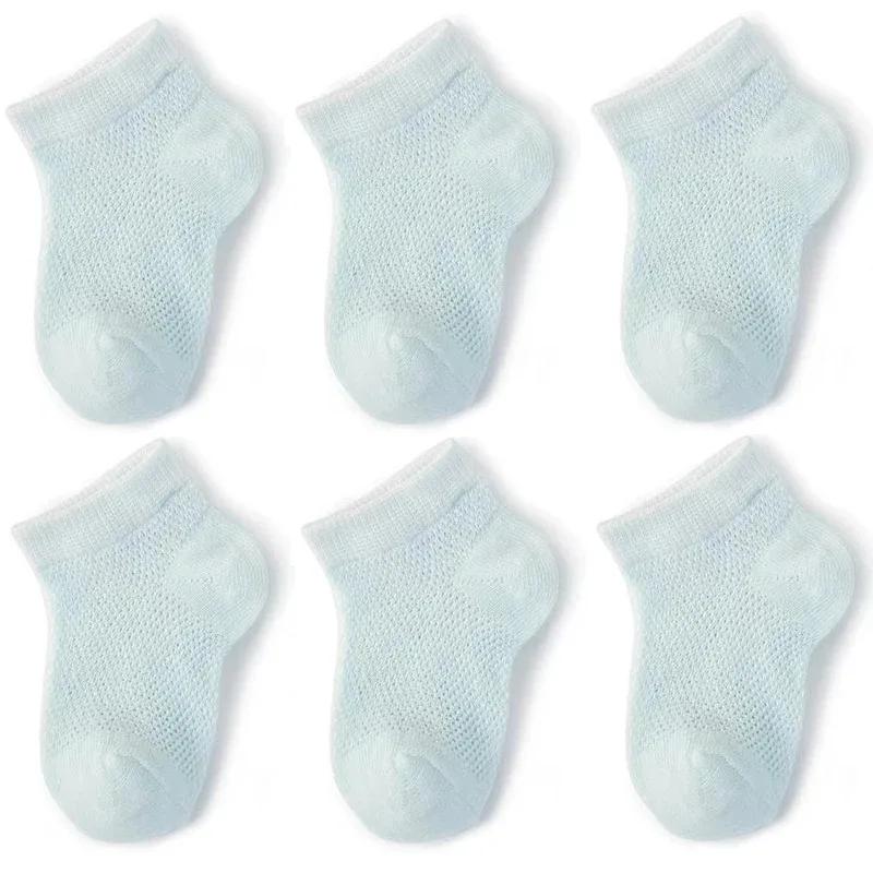 3Pairs Summer Baby Thin Mesh Cotton White Pink Ankle Short Sock for Toddler Kids Boys Girls Breathable Soft Stretch Socks