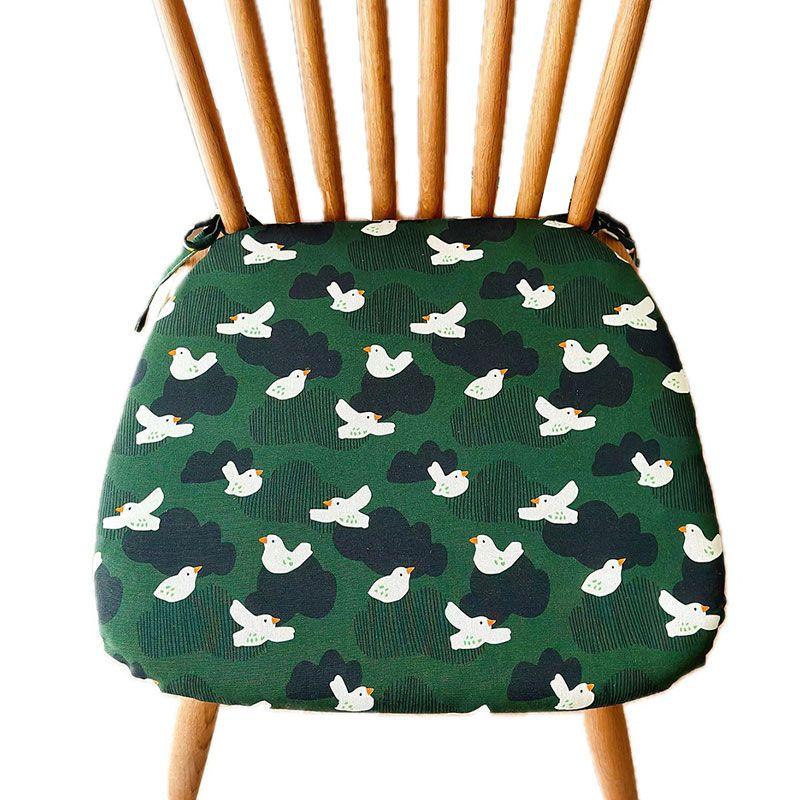 

Pigeon Forest Cushion Horseshoe-Shaped Thickened Cotton and Linen Dining Chair Cushion Fabric Breathable All Year Round Neutral Cushion Tied Anti-Slip Pigeon Forest Cushion Small size 41*37cm