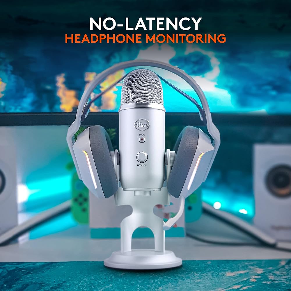 Blue Microphones Yeti USB Microphone Silver 1950 Model 16-bit/48kHz High-Quality Sound Recording