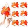 12pcs Creative Simulation Maple Leaf Napkin Buckles Modern Western Hotel Napkin Ring Serviette Ring for Dining Table