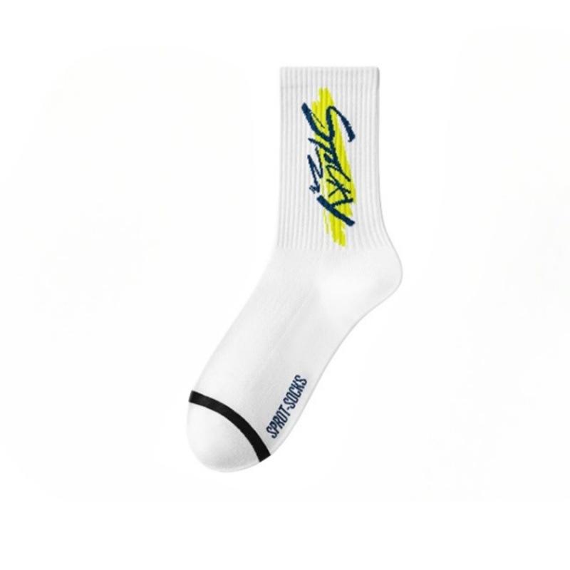 Men s Summer Breathable Mid-Calf Cotton Socks, Sweat-Absorbing, Thin Mesh White. One Size 36-44