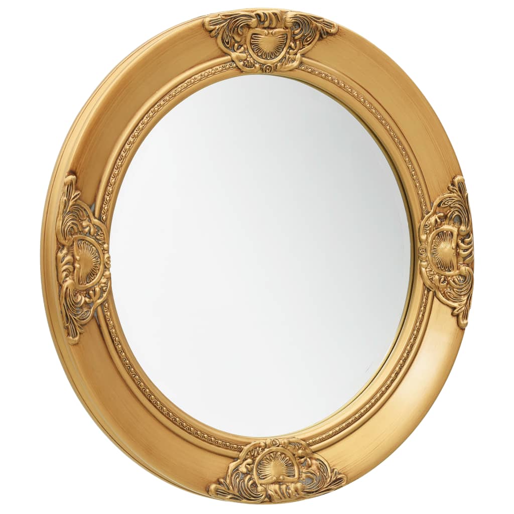 Baroque Style Wall Mirror 50 cm Golden
