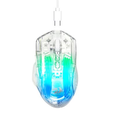 Redragon Wired Skeleton Gaming Lightweight 24000 DPI Optical Quiet 8 Programmable RGB Compatible with Mouse, (84g), Sensor, Switch, Buttons,