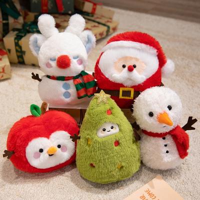 Christmas Series Santa Claus Doll Christmas Tree Plush Toy Snowman Doll Girl Sleeping Pillow