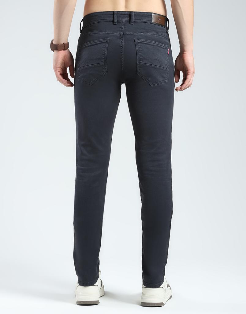 MONTE CARLO Men's Solid Regular Fit Jeans Navy Blue 30