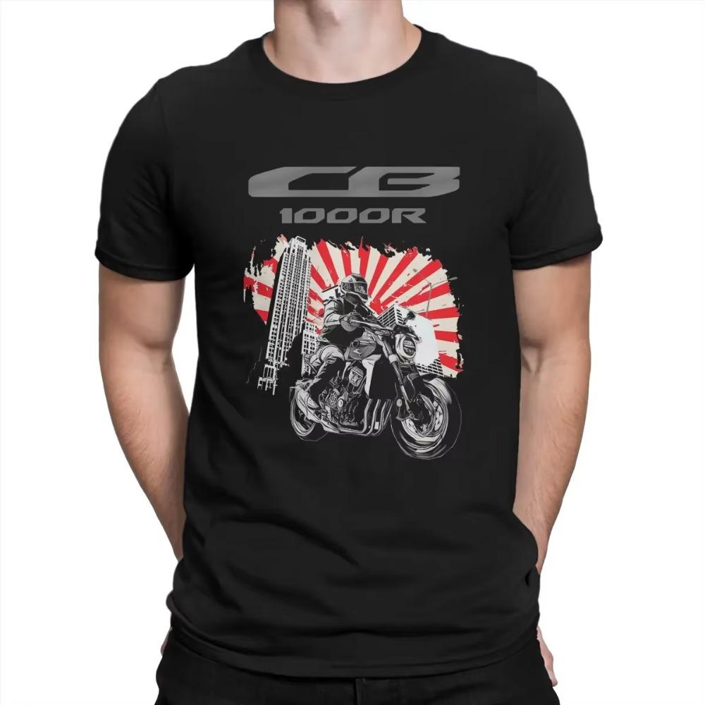 Motorcycles Moto Creative TShirt for Men CB1000R Round Collar Pure Cotton T Shirt Distinctive Birthday Gifts OutdoorWear