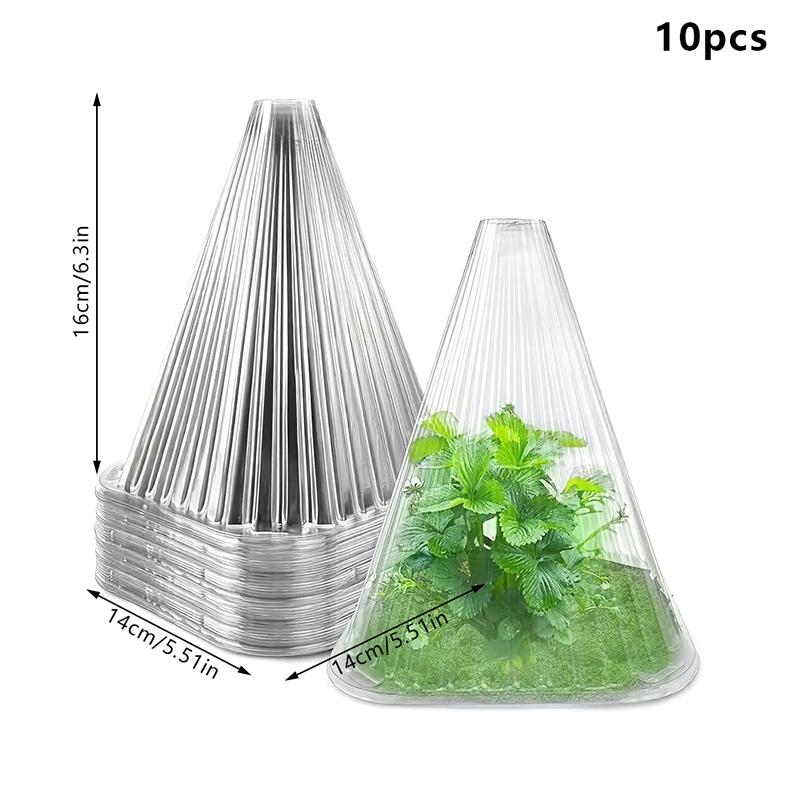 

10Pcs Plant Growth Bell Covers Reusable Planting Tent Diy Garden Yard Protective Supplies Seedling Plastic Clock Cover Box