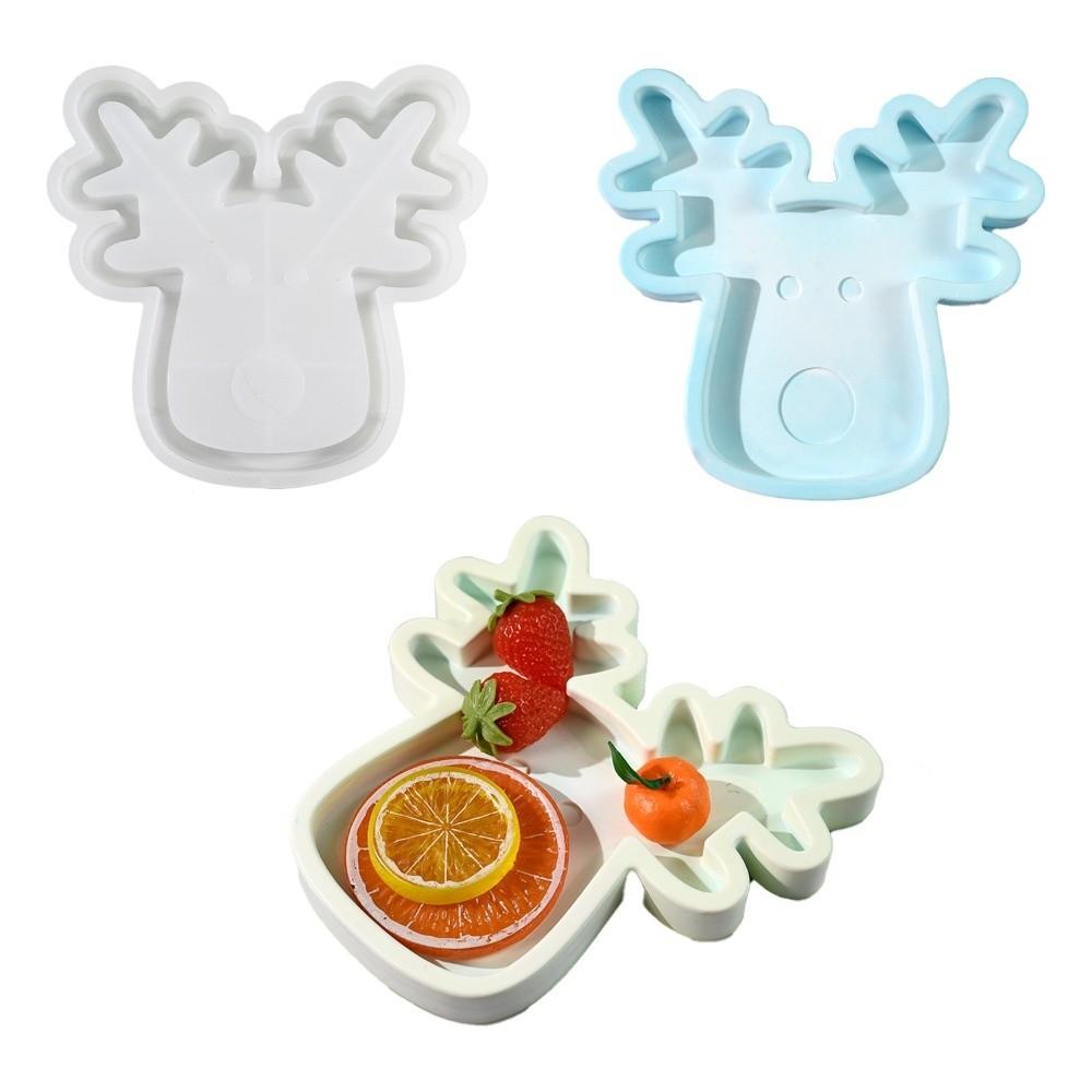 DIY Xmas Plate Ornament Mold Multi-purpose Epoxy Resin Plaster Wax Mold  Beginner Friendly