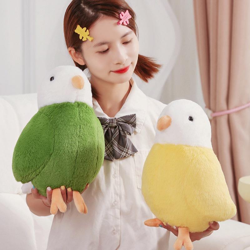 Cute Soft Parrot Doll Plush Toy Bird Doll Children Accompany Soothing Rag Doll Girl Birthday Gift