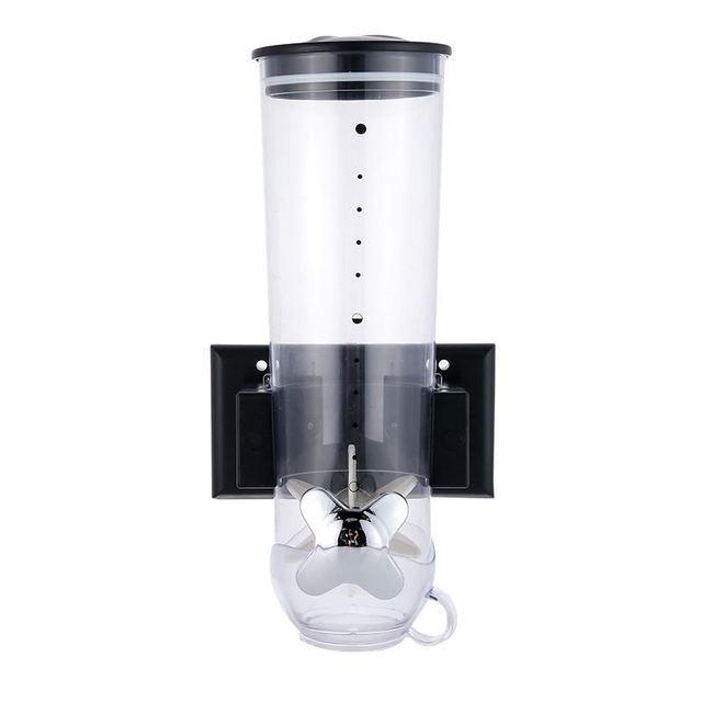 Cerealie Dispenser Dubbel Enkel Torr Mat Snacks Spannmål Behållare Plastförvaring