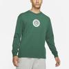 Stussy X Nike Printed Round Neck Long Sleeve T-Shirt Unisex Tops Green DD3345-341