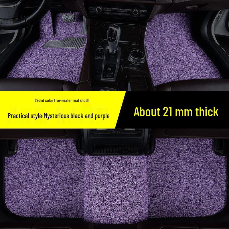 Compatible with 2018 Infiniti QX50: Full Set of Silk Loop Car Floor Mats