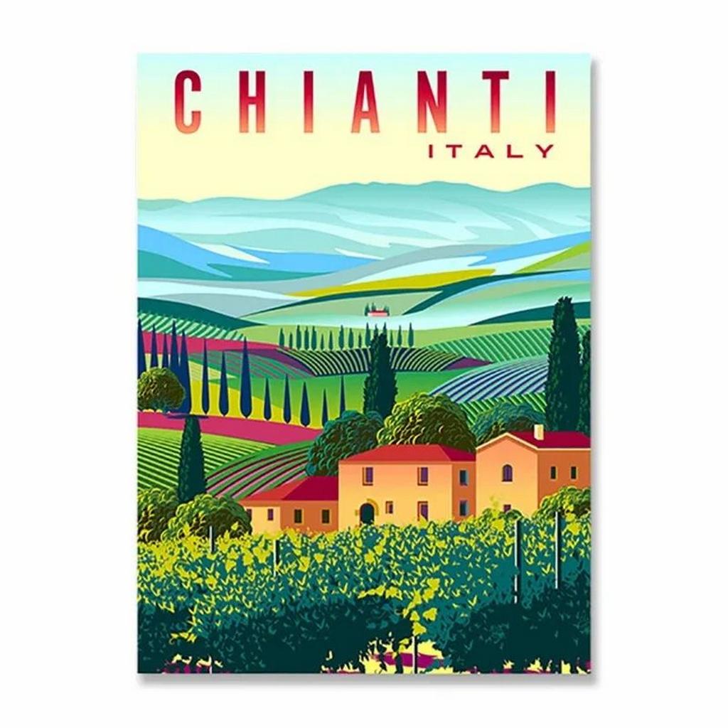 Metal Tin Signs City View Landscape Wall Decoration Plaque Vintage Poster Iron Painting for Man Cave Home Cafe Garden Club Bar