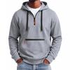 Herren Winter Farbe Halb-Reißverschluss Kapuzenpullover Lässiger Pullover für den Alltag