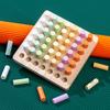 Children'S Montessori Early Education Wooden Colorful Plugboard Hand-Eye Coordination Training Color Cognitive Educational Toys
