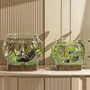 Ultra Clear Round Fish Bowl Plastic Removable Desktop Fish Tank Ultra Clear Viewing Tank Small Aquarium Tabletop Ornament