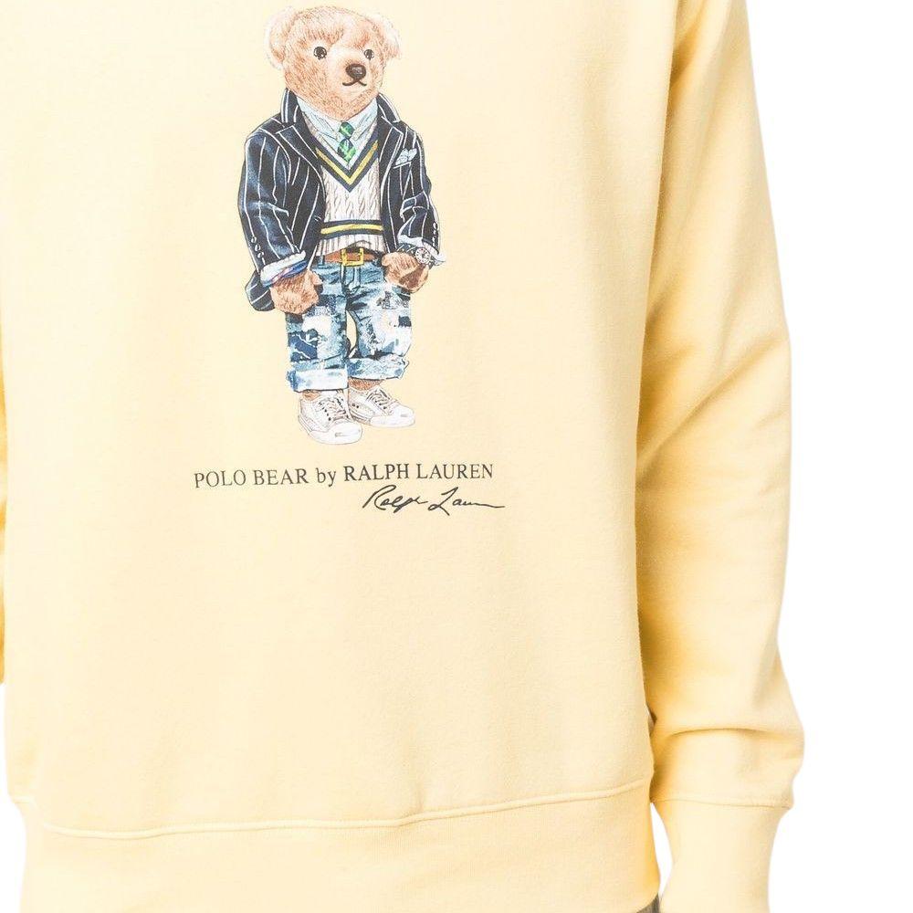 Polo Ralph Lauren Ss22 Cartoon Animal Pattern Printed Crew Neck Loose Casual Long Sleeve Sweatshirt Men sweatshirt Yellow 710853308-012