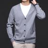 Men’s Slim Fit V-Neck Button-Up Knit Cardigan