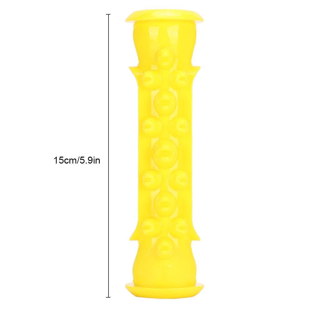 Pet Dog TPR Safety Molar Cleaning Tooth Rod Puzzle Training Playing Biting Toothbrush Toyyellow