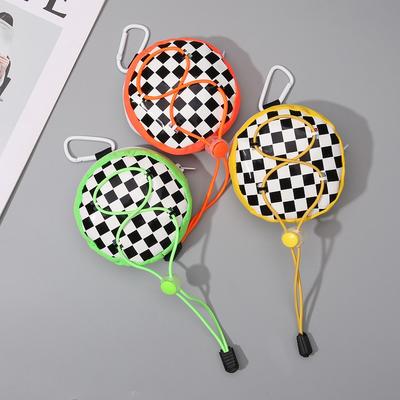 Checkerboard Lanyard Change Bag Mini Trend Earphone Storage Bag Key Pendant Coin Bag Hip Hop Small Bag Universal