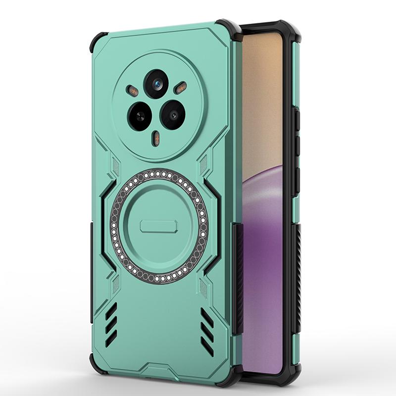 KEYSION Hollow Heat Dissipation Case for Realme 14 Pro+ 5G Magnetic Cooling Shockproof Phone Cover for OPPO Realme 14T 5G 14 5G