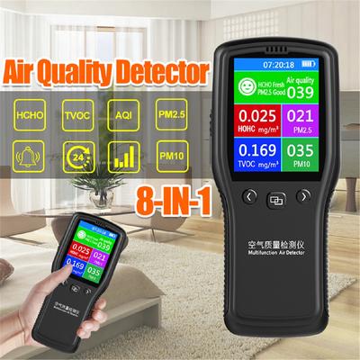 Monitor de Qualidade do Ar Testador Digital Aparelho Para Monitorar Formaldeído TVOC HCHO Analisador de Gás 5V Mini Detector de Ar Portátil