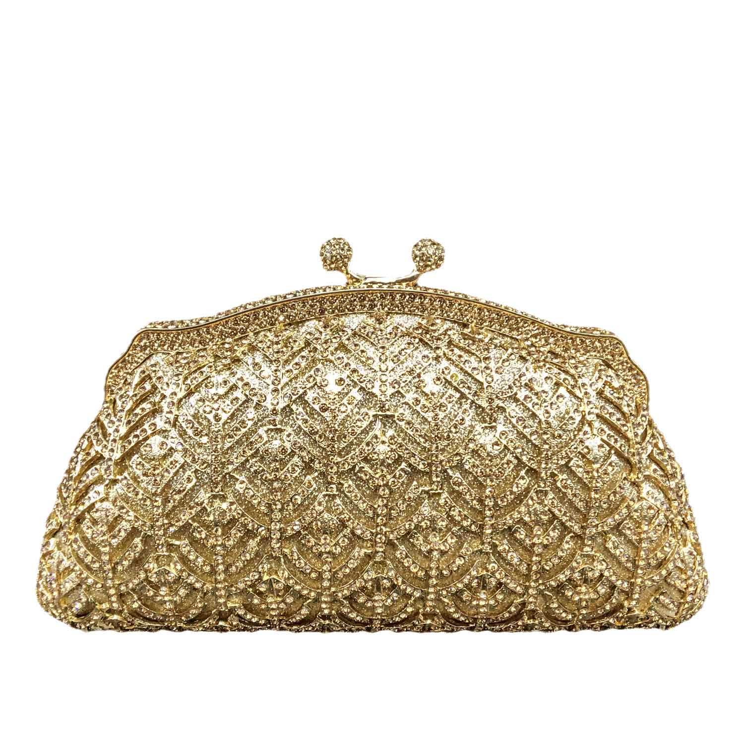 

Boutique De FGG Elegant Women Emerald Green Evening Bags and Clutches Formal Dinner Diamond Handbags Wedding Rhinestone Purse Small Size