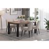 EMILE Fixed Dining Table for 6 People - Tobacco Brown Oak and Matt Black Melamine - L160 X D90 X H77 Cm - TRENDTEAM