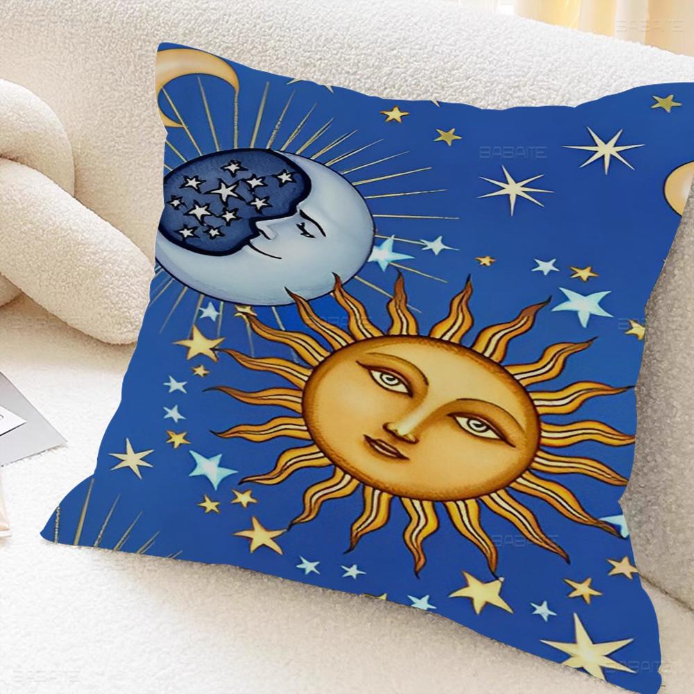 Sun Celestial Moon Bohemian Cushion Cover Pillowcase Upholstery Sofa Throw Pillow Home Decor Pillowcas