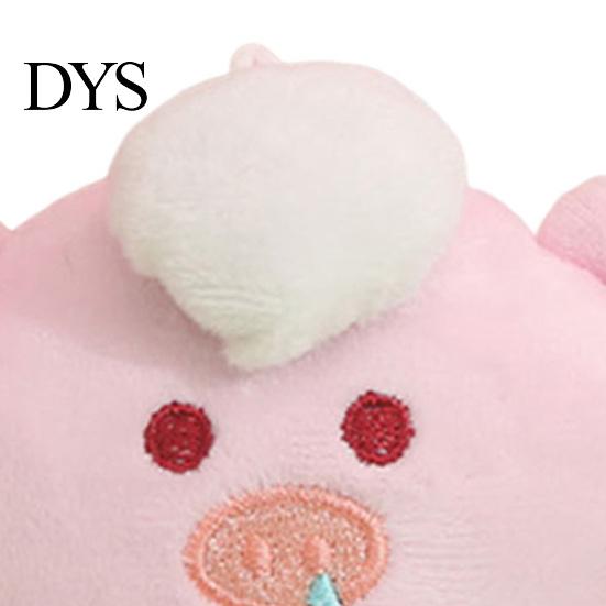 Decorative Hanging Ornament Cartoon Pig Plush Pendant for Backpacks, Stuffed Animal Bag Charm Schoolbag Decoration with Ball Chain, Soft Keychain