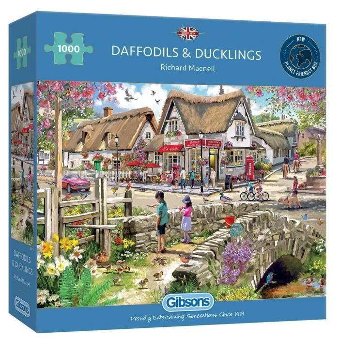 Puzzle 1000 Pièces - GIBSONS - Jonquilles Et Canetons - Paysage Et Nature - 1000 Pièces - Coloris Unique