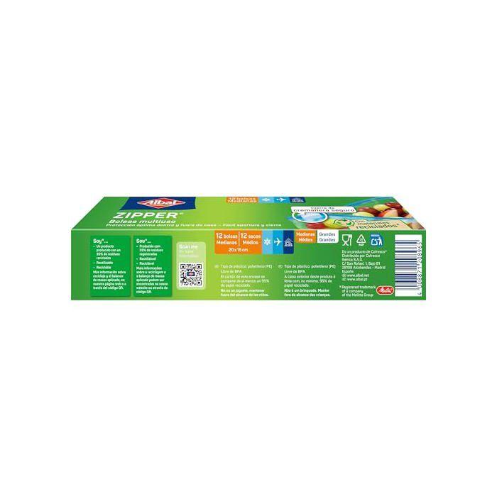 Sacs Multi-Usages - Albal - Fermeture Zip Hermétique - 1L - Fond Plat - Anti-Déchirure