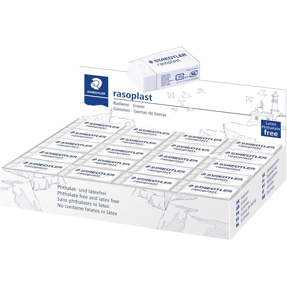 Staedtler Eraser, Lazoplast, Poppy, 40pcs, 526 B40
