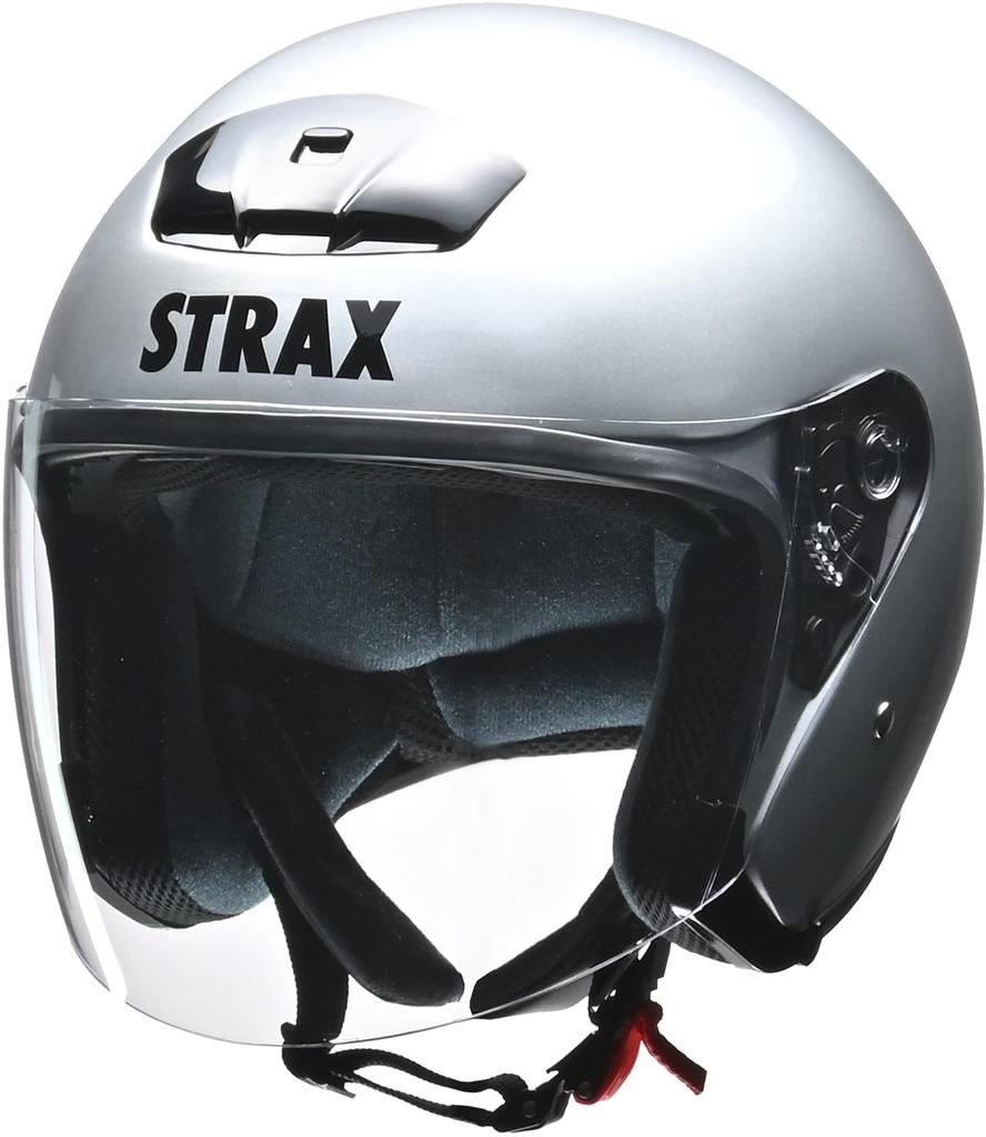 LEAD Jet STRAX SJ-4 Motorcycle Helmet, Silver, Big (Sizes 63-64cm)